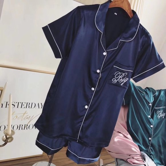 Silky Summer Short Pyjama Set Pink - Picture 2 of 7